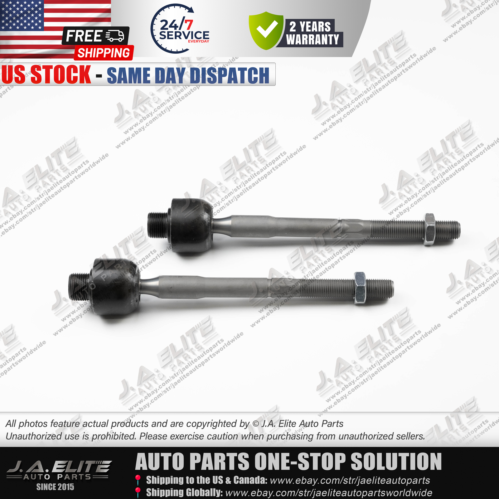 2pcs Left & Right Inner Tie Rods fit Ferrari California 458 488, 264539 264540