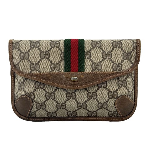 GUCCI GG GHW Mini Geometric Clutch Bag 603648 Calfskin Leather
