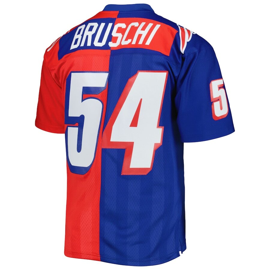 New England Patriots Tedy Bruschi Mitchell & Ness 1996 Split NFL