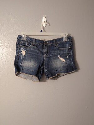 Sneak Peak Blue Distressed Denim Shorts Size L