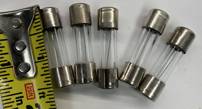 Lot of 5 AGU-5 5A 32V Fast Acting (Fast Blow) Glass Body Fuse 1-1/2'' Long 5 Amp