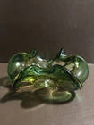 Stunning Murano Heavy Art Glass Abstract Glass Candy Bowl