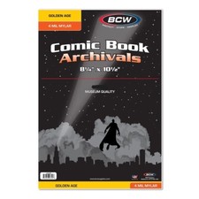 NEW 100 CT BCW Golden Age Mylar Achivals Comic Bag-4mm