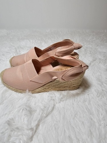 Ralph Lauren Women's Espadrille Wedge Pump Pink - Size 6.5B - Picture 2 of 7