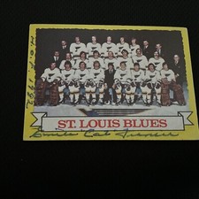 Autographed  1973-74 Topps  team by EMILE CAT FRANCIS      . HOF        #J-1