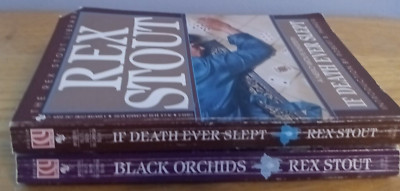 Nero Wolfe Mystery Paperback Lot Rex Stout Black Orchids If Death Ever Slept