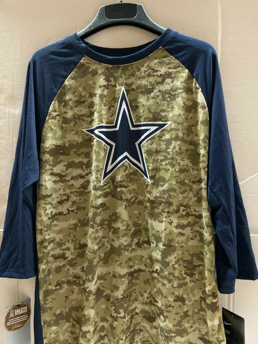 Dallas Cowboys NFL Women s Camo Stats Raglan STS Sideline Legend T