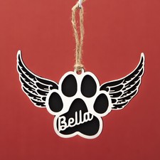 3D Personalized Pet Memorial Christmas Ornament, Memorial Gift, Dog Cat Ornament