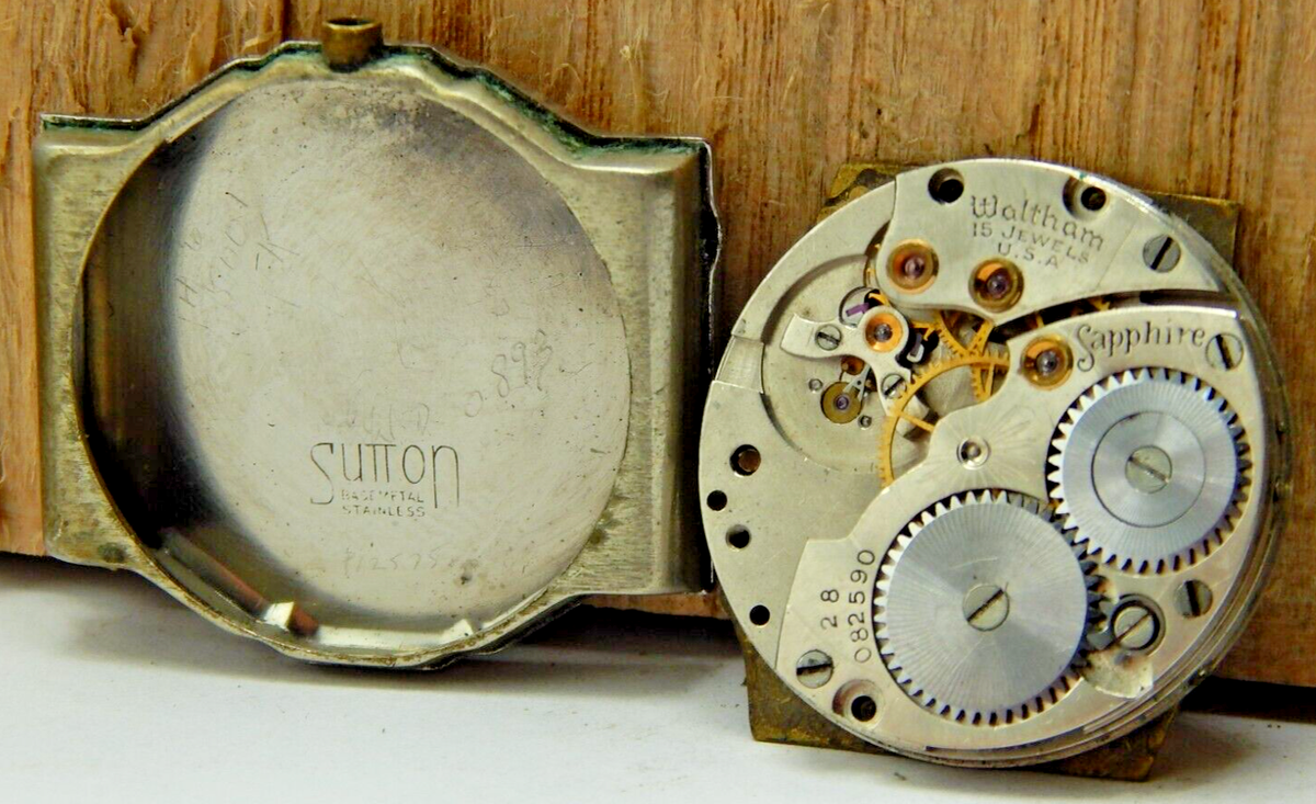 Vintage 1934 Waltham 565 Sapphire 15 jewel gents wrist watch