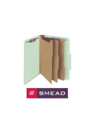 NEW 1 Folder Smead Pressboard End Tab Classification Legal Size 3 Dividers  #561