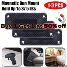 1-3 PCS Gun Magnet Mount Magnetic Holder Holster Concealed Pistol Car Desk Bed