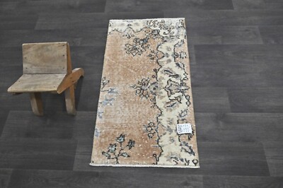 Oushak Turkish Doormat Rug 2x3 PEACH Anatolian Handmade Vintage Small Kilim Rug