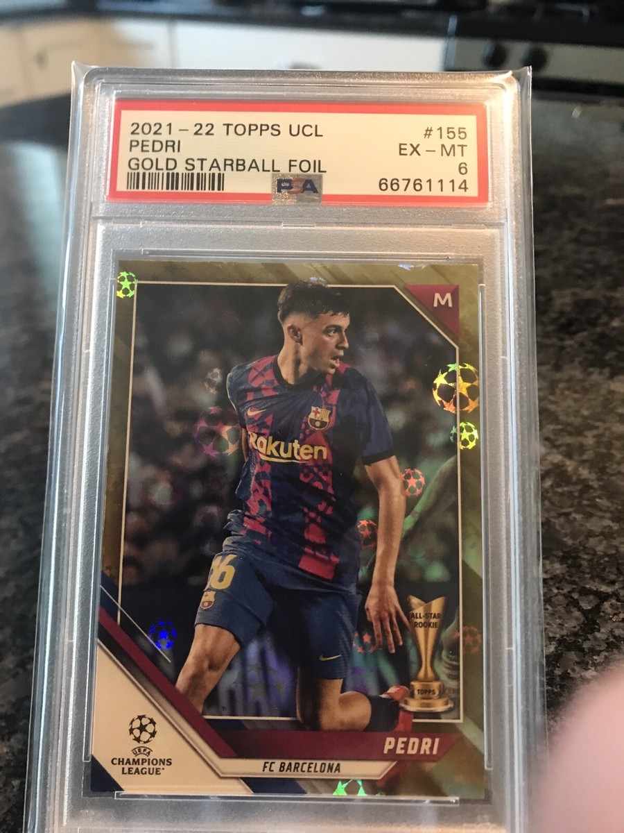 2021 Topps Chrome Pedri Starball Gold Foil #/50 PSA 6 EX-MT READ