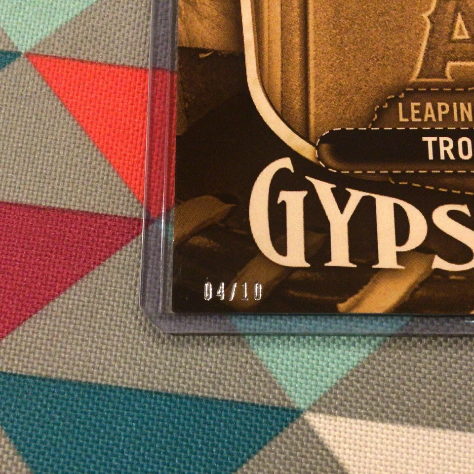 Mike Trout #GS-1 Angels 04/10 made 2016 Topps Gypsy Queen Glove Stories Gold 5x7 - Image 2 of 3