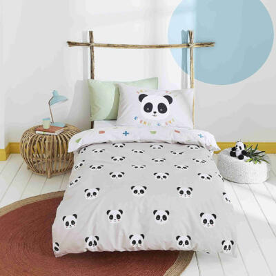 Panda's Friend Bettwäsche Bio Baumwolle Kinder Bettbezug Set oder Laken