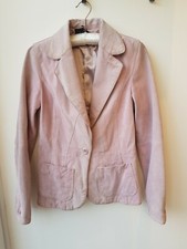 Ladies Jane Norman Pink Suede Jacket Size 10