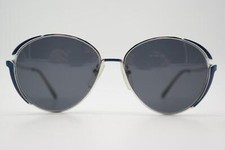 Vintage Sunglasses Vintage 512 Silver Blue Oval