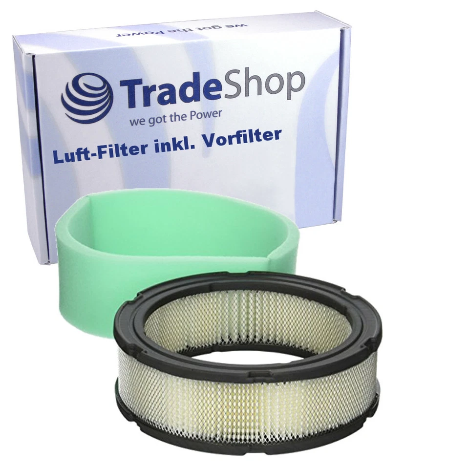 TRADE-SHOP Filtro aria + prefiltro p.f. Briggs & Stratton 394018 S 392642 + 272490S Vanguard