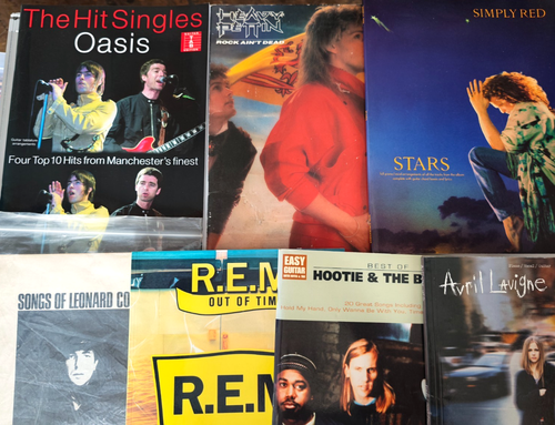 Guitar Tab Books Job Lot Bundle 9 x REM Oasis Avril Lavigne Oasis Simply Red - Picture 2 of 9