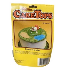 Golfer Golf Cake Topper Vintage 1979 Funny Man Plastic Deco Top Wilton NIP NOS