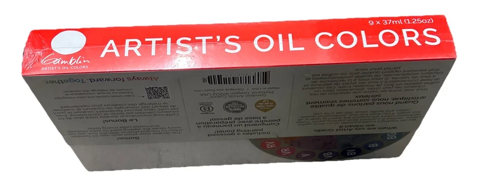 Paleta clásica de colores al óleo Gamblin Artists 9X37 ml (1,25 oz) ~ Nueva ~ Foto 3 de 4