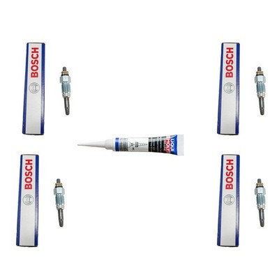Glow Plug Set Bosch + Mounting Grease for VW 1.6 TD 2.4D JX AAB T3 T4 0250201032 N102
