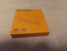 AV to HDMI Converter, 1080P RCA to HDMI Adapter, Mini Composite CVBS Audio Video