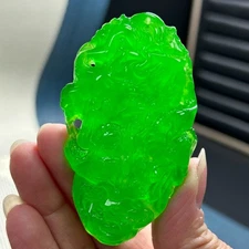 Real Natural  Ice Green Jade Jadeite  amulet guangong Pendant&Necklaces关公