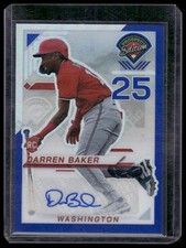 2025 Panini Prospect Edition #182 Darren Baker Holo Ticket Signatures Blue /149