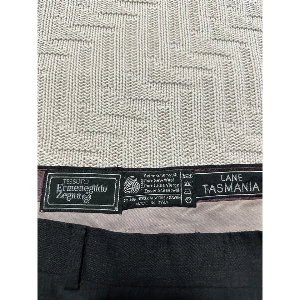 Ermenegildo Zegna gray Italian wool dress pants size 34 - Image 4 of 4