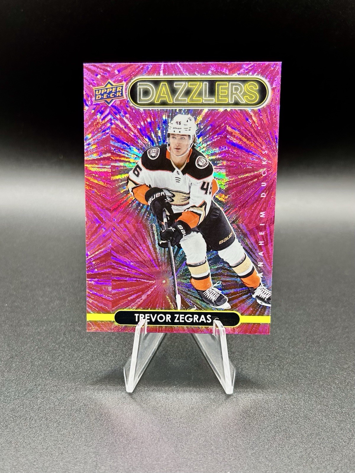 2021-22 Upper Deck Series 1 - Dazzlers Trevor Zegras #DZ-1 Pink (RC) 1:144 Pull