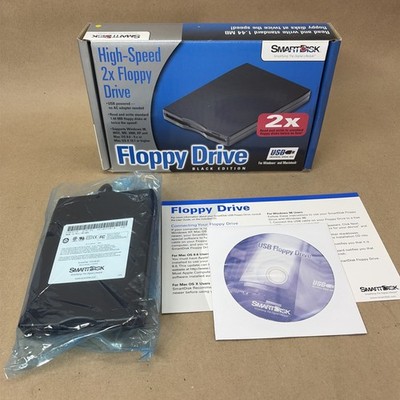 SmartDisk FDUSB-B2 USB External High Speed 2x Floppy Disk Drive 3.5'' Black New