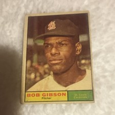 Topps 1961 Bob Gibson #211 Cardinals MLB Vintage Base Set Trading Card