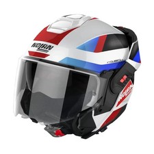 CASCO MODULARE REVERSIBILE NOLAN N120-1 SUBWAY WHITE RED BLU 24  Taglia S