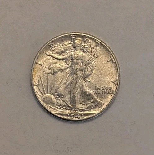1941-P Walking Liberty Half Dollar – AU Circulated – 90% Silver U.S. Coin