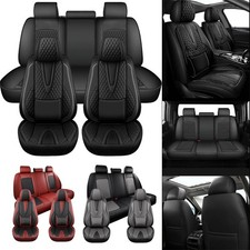 Full Set Leather Seat Covers For Chevy Silverado Gmc Sierra 1500 2500 3500 Usa