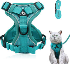 Pettorina per Gatti Soft M Lago Blu Antieffrazione Con Guinzaglio