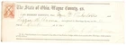 Civil War tax stamp on 1866 marriage Cert. Ezra D Pinkerton to Lizzie Boon