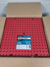 10-Pack Everbilt 16 in. H x 16 in. W Plastic Pegboard in Red 50 lbs. Capacity 