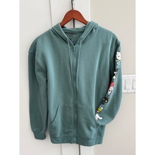 Hello Kitty And Friends Teal Green Full Zip Hoodie Sweatshirt Women's Medium