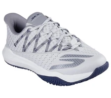 Men's Skechers Viper Court Rally Pickleball Sneaker Gray Navy Size 10 New In Box