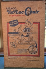 Vintage Graco Tot Loc Chair Hook On Table Top Booster High Chair Box Teddy Bear