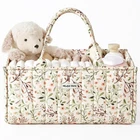 Floral Diaper Caddy Organizer, Stylish Nursery Storage Basket, Diaper Bag,Gif...