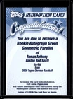 2026 Topps Chrome Roman Anthony Rookie Auto Green Geometric Refractor RC #/99