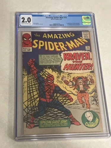 Amazing Spider-Man #15 CGC 2.0  First app of Kraven - 1st mention of MJ