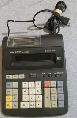 Sharp EL-1192BL - 2 Color Print Bright Display 12-Digit Calculator FREE SHIPPING