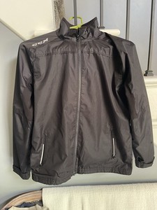 CCM Youth Large Hockey Rink Suit Jacket Black Full Zip, EUC