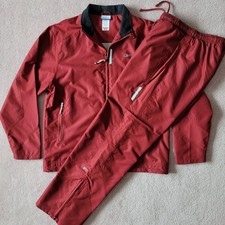Vintage NEW Reebok 90's Lined Track Suit Windbreaker Jacket  Pants Burgundy M
