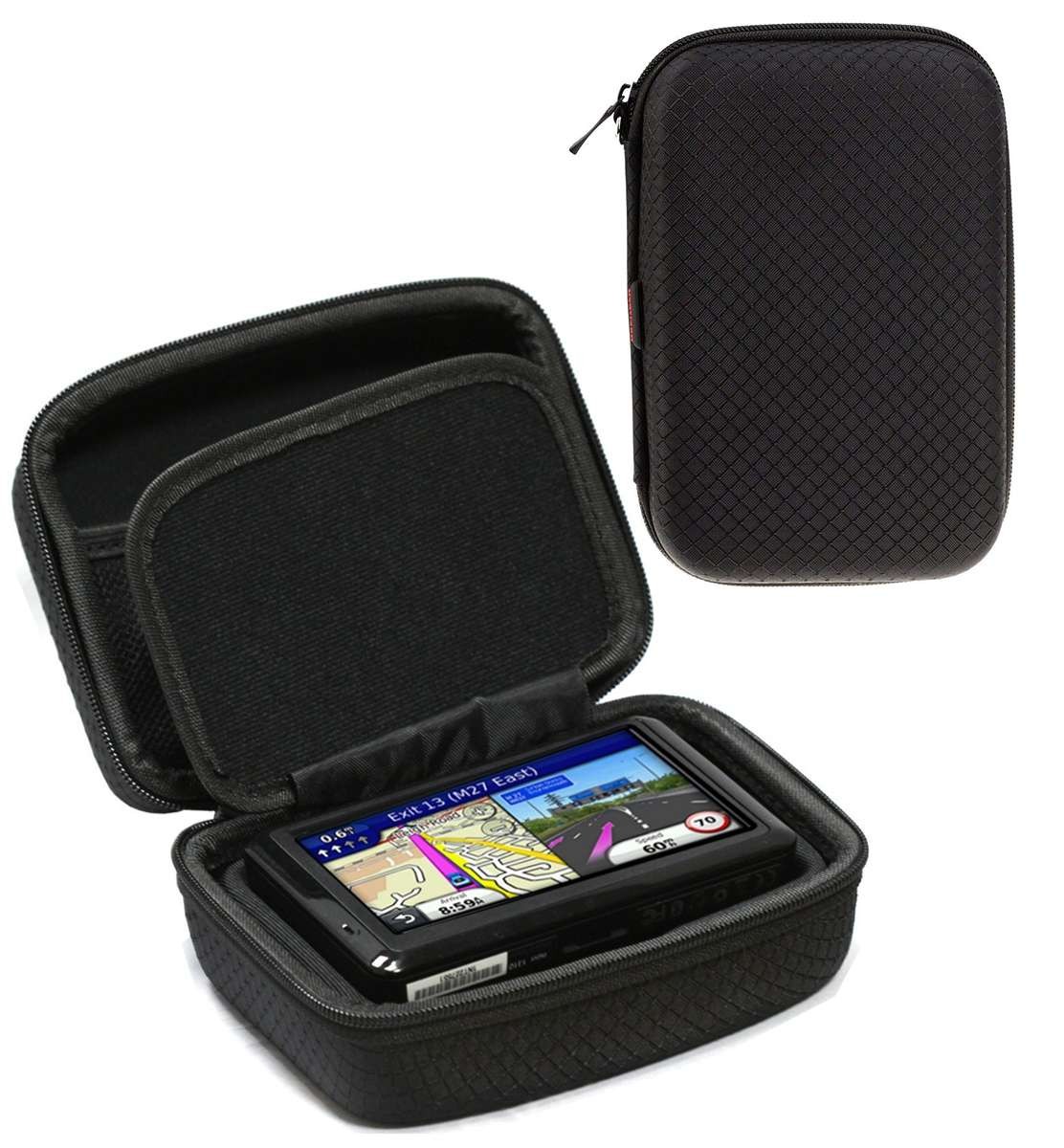 Navitech Black Hard GPS Carry Case For The Navigon 5100 3.5" Portable GPS