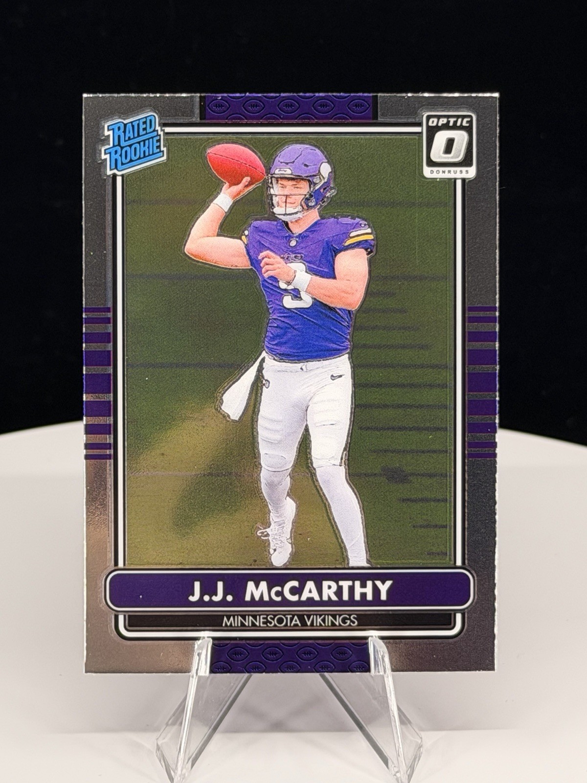 2024 Donruss Optic J.J. McCarthy 2014 Retro Series Rated Rookie #10 Vikings